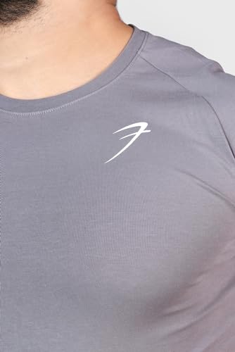 Image of FUAARK Men's Solid Slim Fit Sports Gym T-Shirt