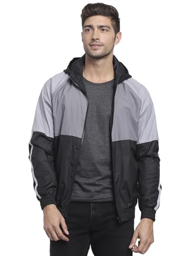 Image of Bewakoof Men's Polyester Regular Fit Windcheater Jacket | Bewakoof Air 1.0 | Jacket for Men Winter Wear