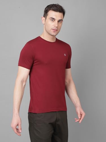 Image of Dollar Cotton Rich Fabric Solid Men's T-Shirt | Chest Logo Branding | Wide Array of Attractive Colours