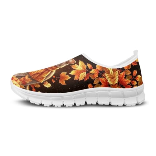Image of Floral Sneakers for Women Colorful Art Shoes for Women Slip On Casual Work Shoes