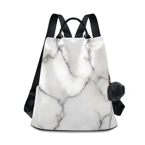Sac à dos antivol pour femme avec fermeture dorsale et pompon chic