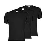 Pack 3 Camisetas Adulto Keya - 100% Algodón de 180 g/m2 - Unisex - Camiseta Basica para Hombre y Mujer - Manga Corta (FR/ES, Letras, L, Regular, Regular, Negro)