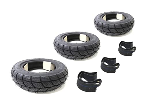 Winterreifen Set - 3x 100/90-10 K701 Reifen + Schlauch - Passend für Vespa Piaggio Ape 50 TM TL1T - TL6T - M+S Kennzeichnung