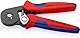 KNIPEX Selbsteinstellende Crimpzange für Aderendhülsen, 0,08-16 mm², Vierkant-Pressung, Aderendhülsenzange, Presszange, 97 53 04