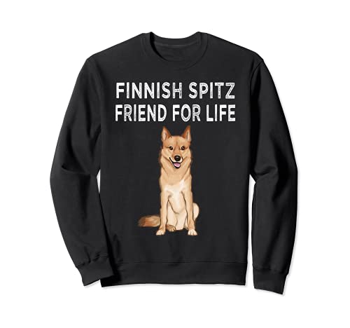 Finnish Spitz Friend For Life Dog Friendship Sweatshirt, Black