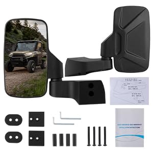 OFIG Ranger Side Mirrors Door Mounted, Ranger Door Mirrors Compatible with Polaris Ranger with Original Full Doors, Ranger Crew SP XP 1000 570 (Not for Mid Size), Commercial Pro XD, Ranger XD 1500