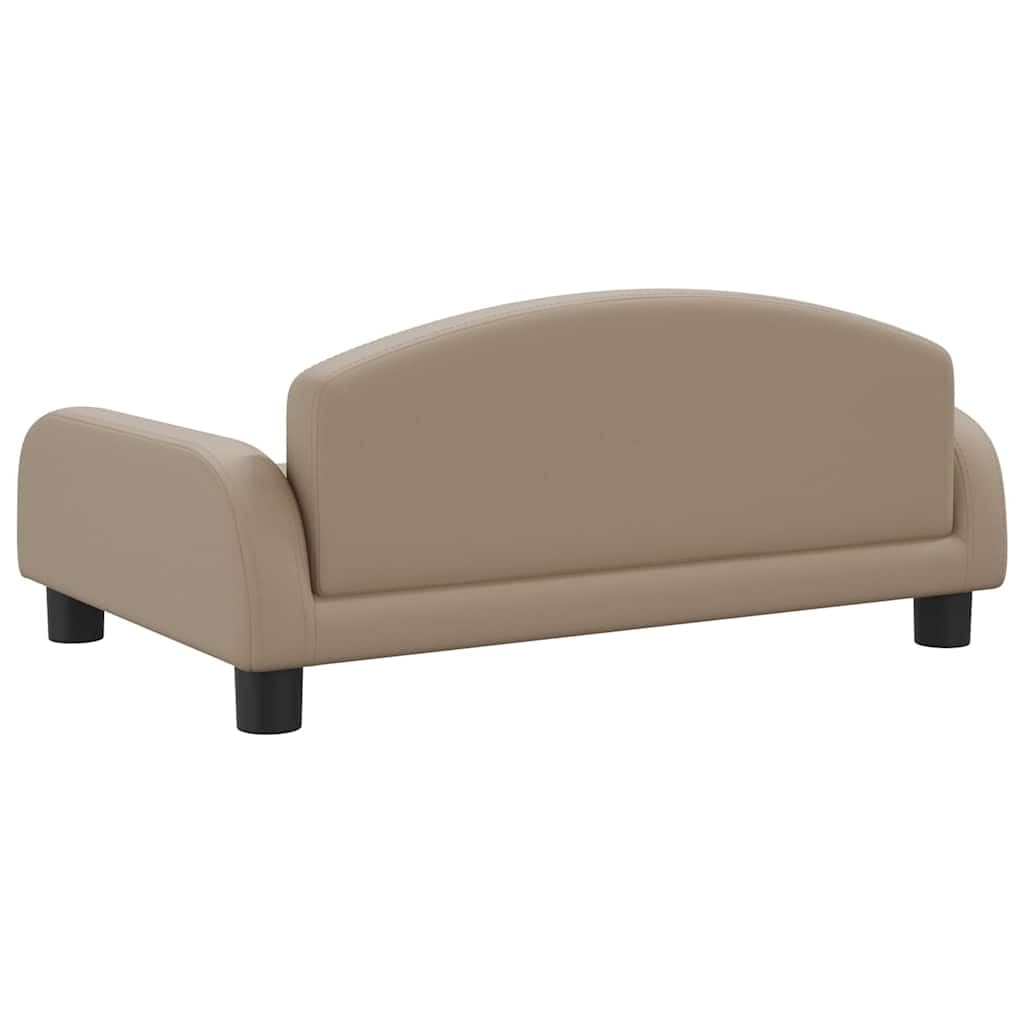 vidaXL Lettino per Cani Cappuccino 70x45x30 cm in Similpelle, Letto per Cani, Divano per Cani, divanetto per Cani, Letti per Cani