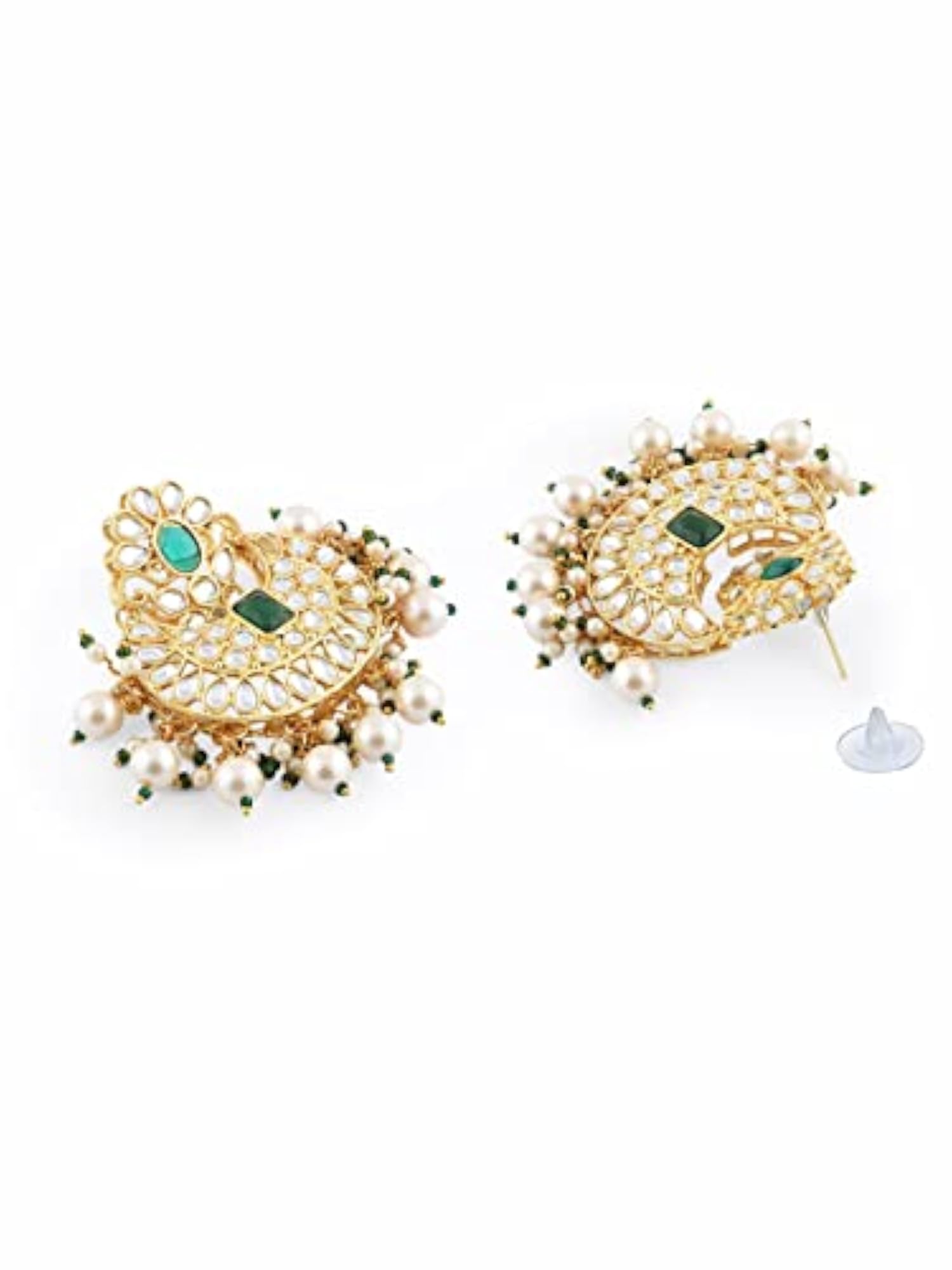 Women's Crystal Bridal Kundan Choker Necklace Earring & Ring Set
