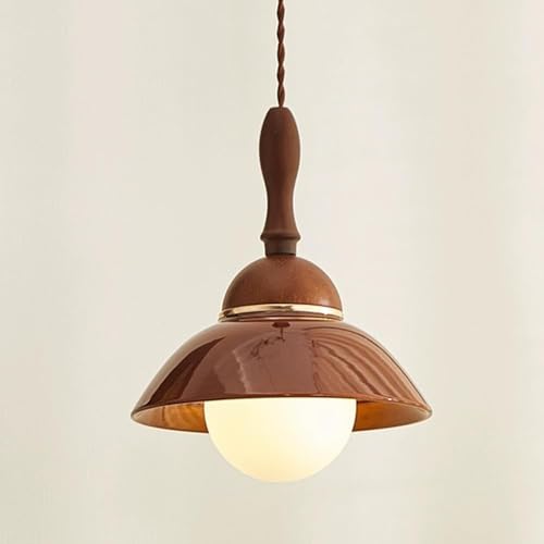Lámpara colgante de madera japonesa de diseño minimalista para espacios zen 2