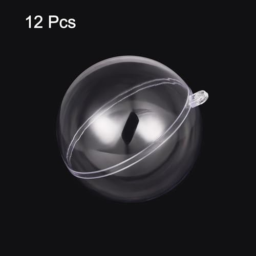 Boules décoratives en plastique transparent 50 mm clipsables et solides