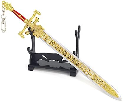 Elden Ring The Sword of Night and Flame Replica Action Figures Toys Collection Gift Party Supplies Desk Decoration Backpack Pendant Gift, Multicolor, M
