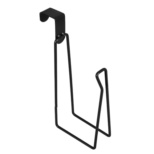 SEWACC Over The Tank Toilet Paper Holder Black Iron Single Roll Tissue Dispenser Large Capacity Fits Toilets No Tools Needed for Home Hotel Bathroom