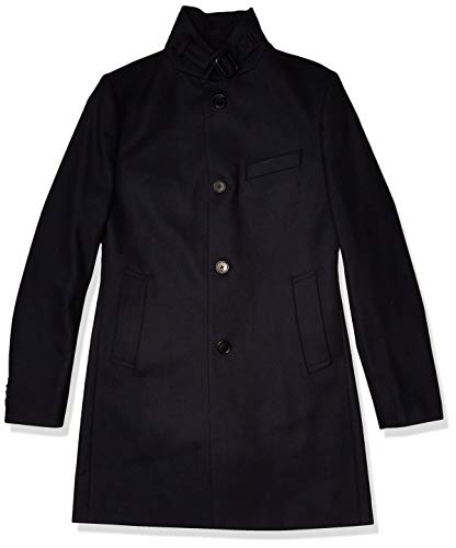 J.Lindeberg Men's Classic Wool Melton Coat, JL Navy, 48