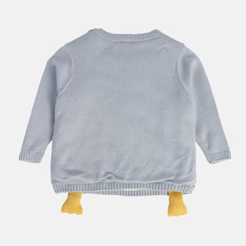 Image of miniklub Baby Collar Full Sleeve Knitted Cotton Sweater (Purple Color)