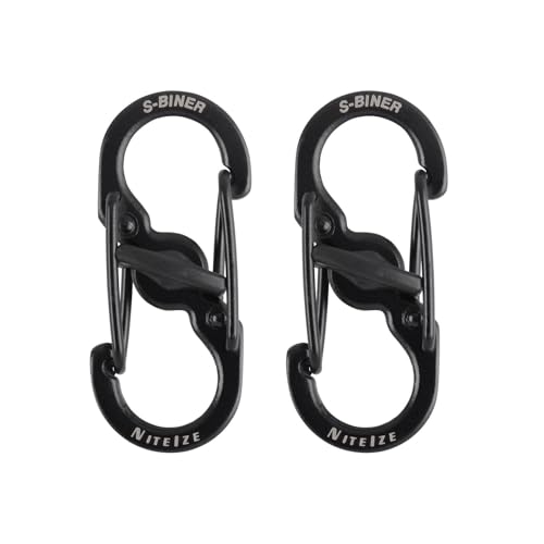 Nite Ize Karabiner S-Biner MicroLock 2 Stk, schwarz, NI-LSBM-01-2R3