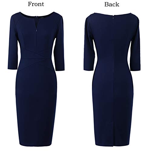 Image of VFSHOW Womens Slim Zipper Up Work Business Office Party Bodycon Pencil Sheath Dress