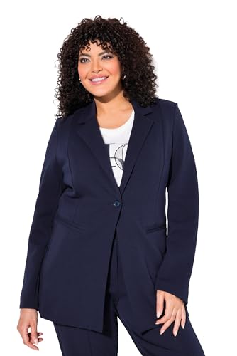 Ulla Popken Blazer, Punto di Roma, A-Linie, Reverskragen, Stretch Blazer Donna