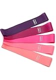Fitnessbänder (5er Set) Widerstandsbänder mit 5 Stufen, Fitnessband, Resistance, Gymnastikband für Muskelaufbau, Yoga, Pilates