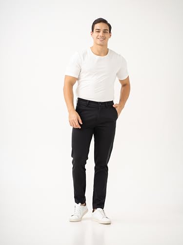 Image of The Pant Project Luxury Cotton Chinos Pants for Men | Stylish Slim Fit Men's Wear Trousers for Office or Party | Mens Fashion Dress Trouser with 2 Way Stretch