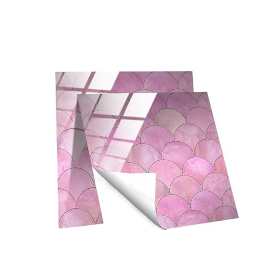 QAUUCP Azulejos Adhesivos 10 Pegatinas Autoadhesivas de PVC for Azulejos de Cocina, for Pared, de Cristal, Efecto Piedra Artificial, for salpicadero de baño.(TS249,7.9 Inch)