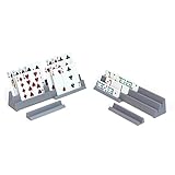 GameTamer Playing Card Holders and Domino Rack Bundle with Versatile Third Tier Add-On (Castle Grey)