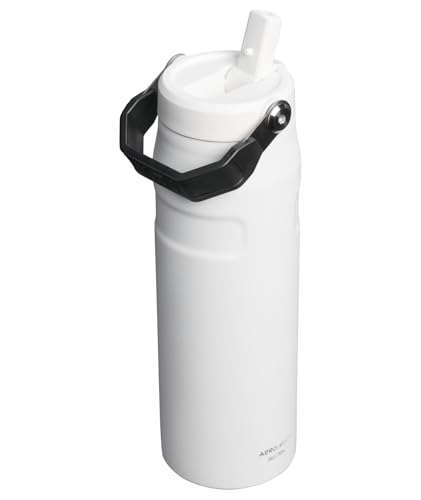 Image of Stanley IceFlow Flip Straw 2.0 Water Bottle 24 OZ | Built-In Straw with Larger Opening | Lightweight & Leak-Resistant | Insulated Stainless Steel | BPA-Free | Chalk