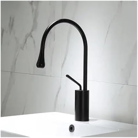 Black Gold Kitchen Faucet - Swivel Basin Tap with Hot & Cold Water, Brass Sink Faucet for Kitchen, Durable & Stylish Water Crane, 1-48cm Adjustable Size
