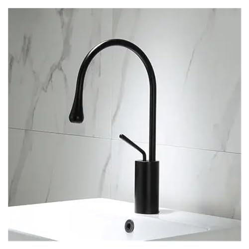 Grue d'eau d'évier pivotante noire et dorée pour sublimer la maison