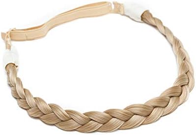 Real Fashion Hair Extensions Braided Headband Women Plaited Synthetic Hair Braid Headbands Hairpiece for Women Honey Blonde mix Bleach Blonde - Image 4