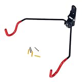 Para manejar todos los tipos de marcos de bicicletas, los ganchos del soporte para bicicletas son plegables para montaje en pared y se pueden configurar para que lleven cualquier marco de bicicleta independientemente de su tamaño. Se puede utilizar para guardar en interiores.
