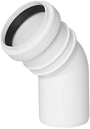 Sewage Installation Elbow Connector Joint 50mm Pipe Diameter 45deg Angle