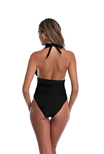 Maillot de bain une pièce galbant à décolleté plongeant