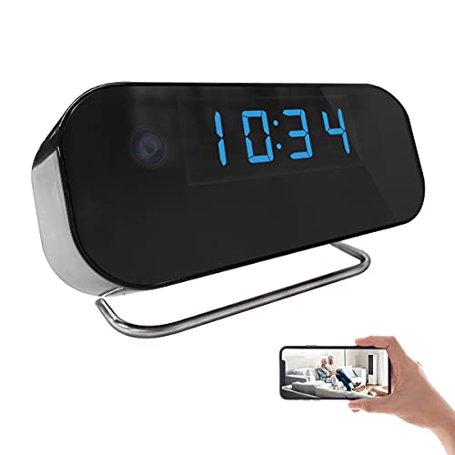 Alarm Clock Camera WiFi Hidden Camera HD 1080p Mini Spy Clock Camera with Motion Detection and Night Vision for Home Security and Protection