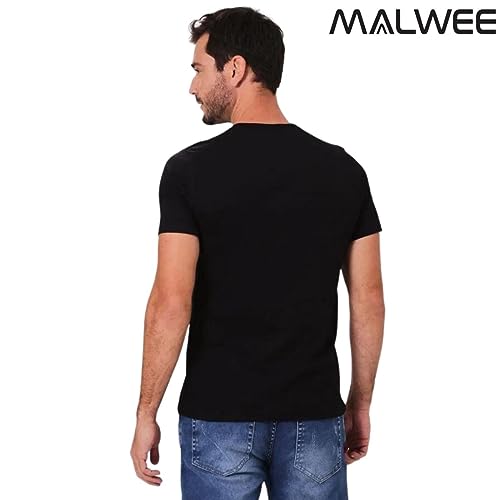 Camiseta Tradicional Malwee Masculino, Preto, M