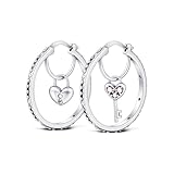 BOIGEGU S925 Pendientes de plata esterlina para las mujeres hipoalergénico Huggie Pendientes Diámetro Aros Grandes Hipoalergénicos Minimalistas Versátiles Atemporales Básicos Joyas de Mujer