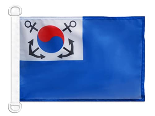 AZ FLAG South Korea Naval Ensign Boat Flag 12x18 in Plastic Rings