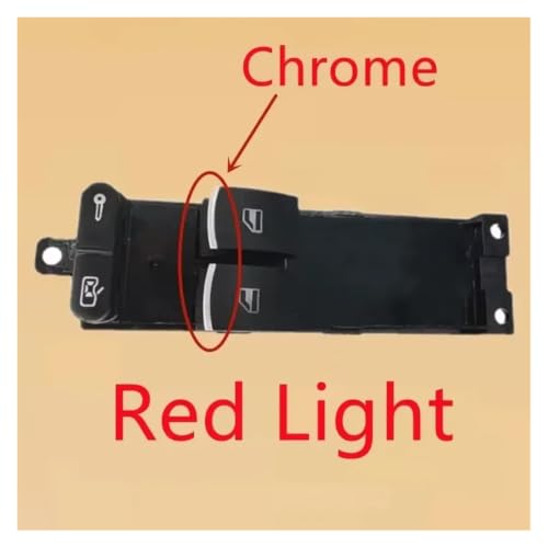 Bouton lève vitre pour Seat Leon 1 commande électrique chrome rouge - 2