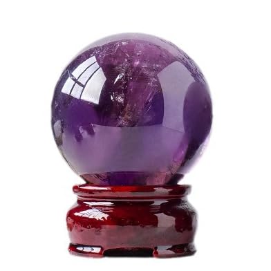 Sphère en quartz violet de qualité supérieure avec facettes diamant 45mm
