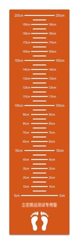 Standing Long Jump Measuring Mat, Practice Test Pad, Non-Slip Exercise Mats, 3mm Thick(Orange)