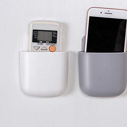 Caixa de armazenamento de controle remoto TOPBATHY com 3 peças, suporte de parede, suporte para carr