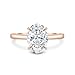 Rikelus 10K 14K 18K Solid Gold Moissanite Engagement Ring for Women, 1-3 Carat Oval Cut Moissanite Wedding Ring Solitaire Band Engraved Name Jewelry Gift for Anniversary Valentine's Day