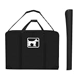 SIRUITON Dog Playpen Storage Bag,Fits 24" H 8 Panels and 9 Stakes Suitable for Foldable Exercise Pet Playpen, Dog Fence Travel Bag with Reinforced Double Handles. (Black, Fits 24in)