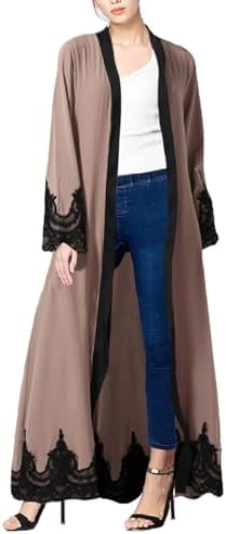 Abetteric Women Muslim Abaya Long Dress Robe dresses