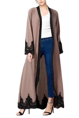 WSPLYSPJY Embroidered Women Open Abaya Muslim Dress Islamic Cardigan Dubai Kaftan Robe
