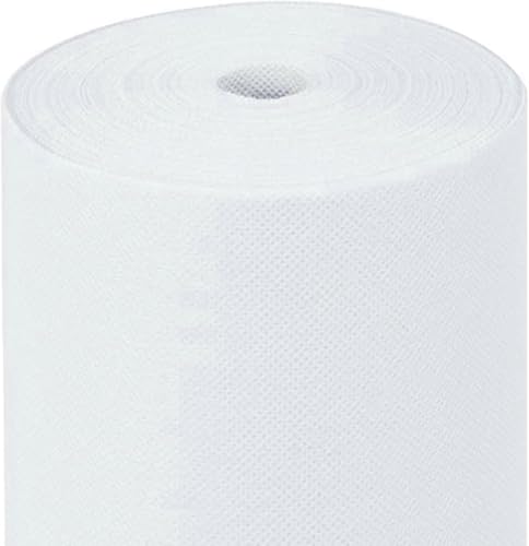 MAXI PRODUCTS - Rollo de Mantel TNT Precortado a 1,20 m - 1,2 x 48 m - Blanco - Tejido no Tejido Spunbond (TNT) - Desechable con Efecto Tela - Resistente a Líquidos - Catering - IMPERMEABLE