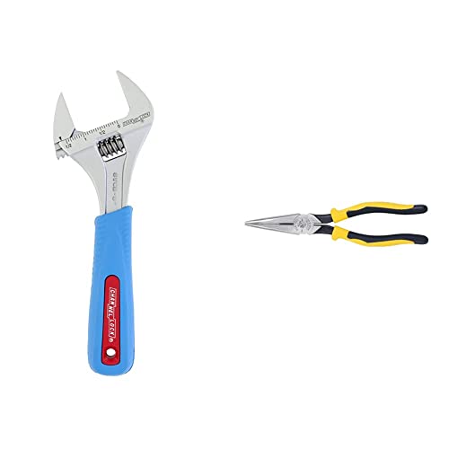 Channellock 8Wcb 8-Inch Wideazz Adjustable Wrench | 1.5-Inch & Klein Tools J203-8 Needle Nose Pliers With Cutter, Heavy Duty 8-Inch Journeyman #TOP13