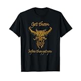 DOOM Get Them Before They Get You Lost Soul Skull Video Game Tシャツ