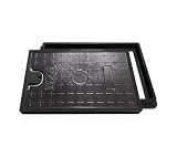 NATOTELA GFK-Schachtabdeckung mit Rahmen 670x470 mm/Deckelmaß 600×400 mm EN124 A15 Schachtdeckel Kanaldeckel für Gehweg Garten Grünfläche Witterungsbeständig Leicht Robust Begehbar Rechteckig