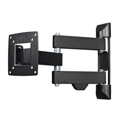 Hama TV Wandhalterung Schwenkbar, Neigbar (10 - 26 Zoll TV/Monitor Halterung für Bildschirme bis zu 20 kg, max. VESA 100x100, Ausziehbare Fernsehwandhalterung inkl. Fischer Dübel) schwarz