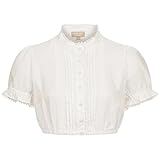Krüger Feelings Damen Trachten-Mode Dirndlbluse Emmi in Ecru traditionell, Größe:48, Farbe:Ecru